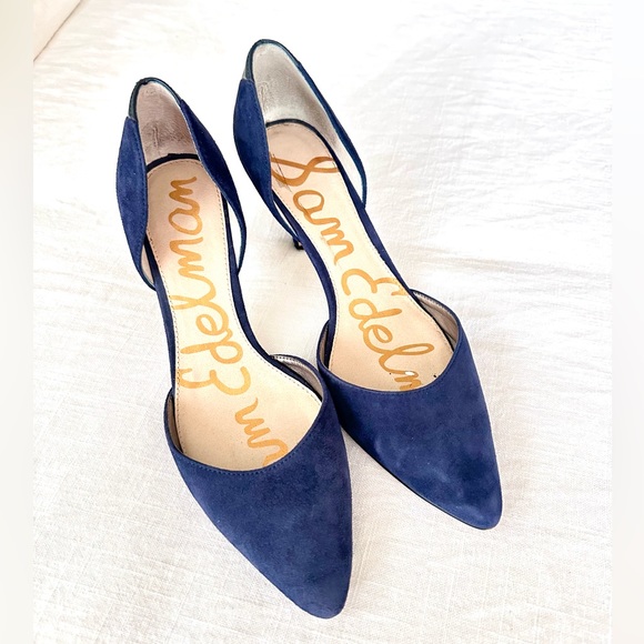 Sam Edelman Shoes - Sam Edelman Opal Navy Suede Heels